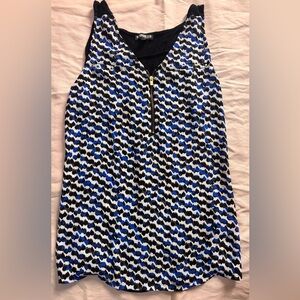 Express Blue and Black Zipper Dress
